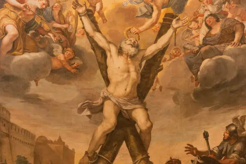 O que é um Martírio? | Evangelho no Lar martirio dos apostolos andre crucificado em x 800x533 1 1 - O que é um Martírio?
